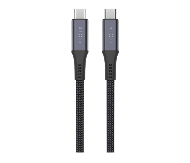 FIXED Pleciony Kabel USB-C/USB-C 1,2m USB4 gen2 4K/60Hz 240W gray FIXDBP-CC12-GR - 1342380 - zdjęcie